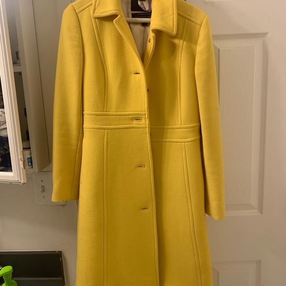 J.Crew Wool Coat Jacket Ladies Day Coat Double-Cloth Italian yellow Sz 0